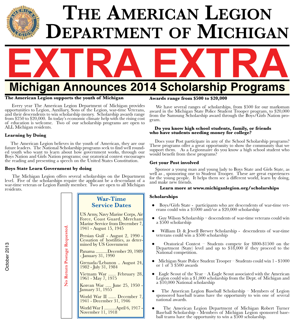 The American Legion, Department of Michigan