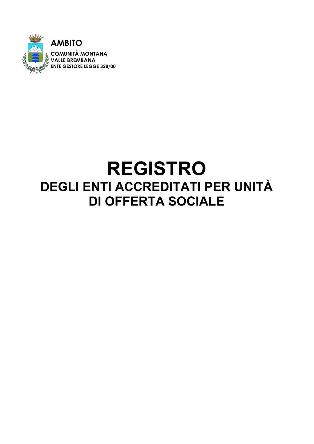 REGISTRO Accreditamento