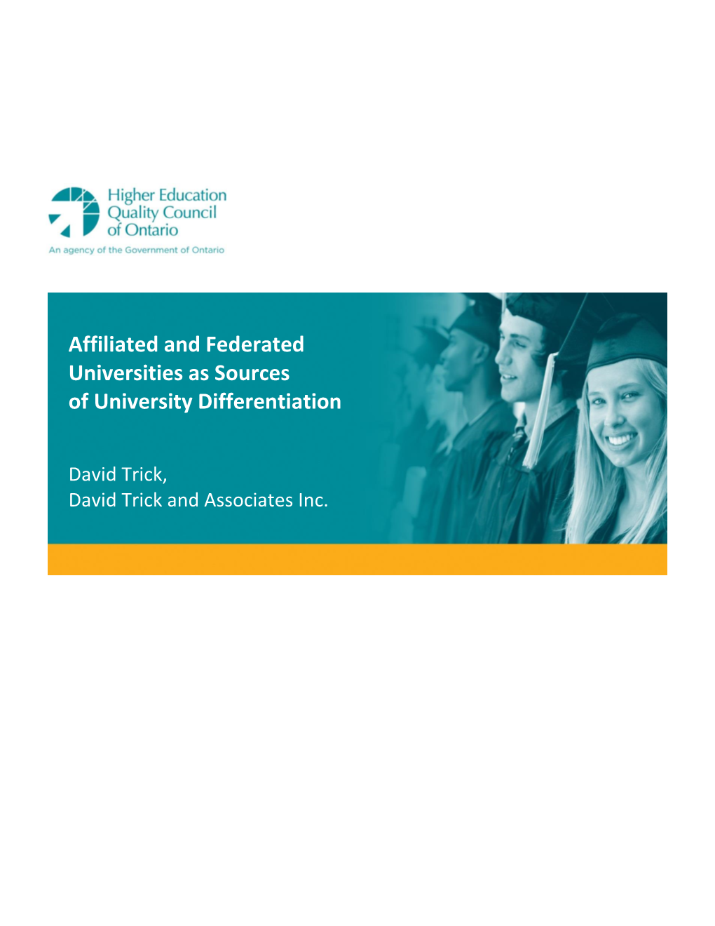 Affiliated and Federated Universities As Sources of University Differentiation