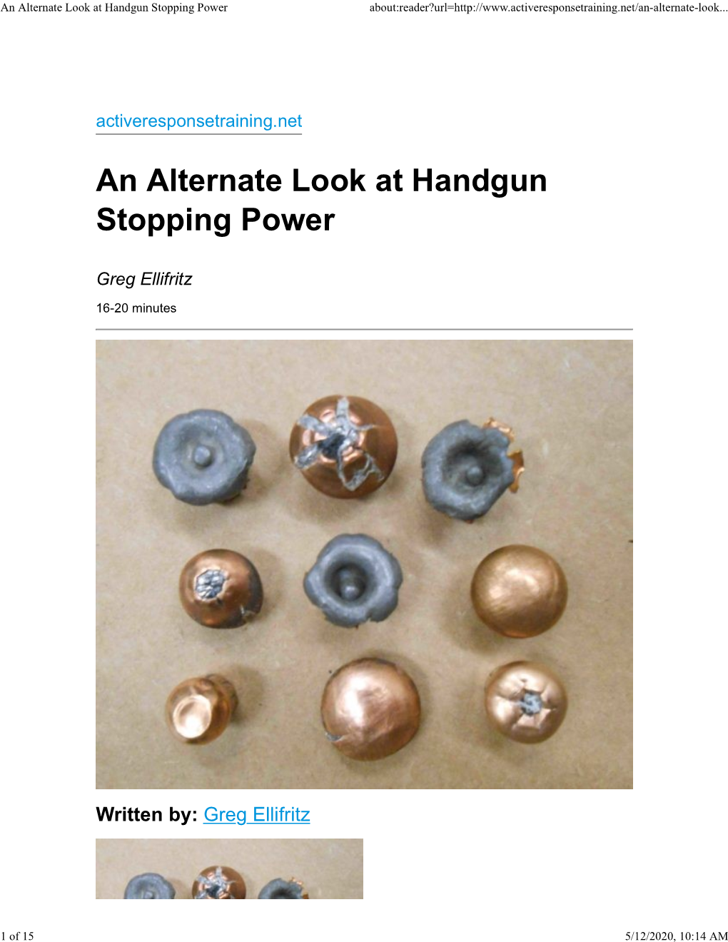 An Alternate Look at Handgun Stopping Power About:Reader?Url=