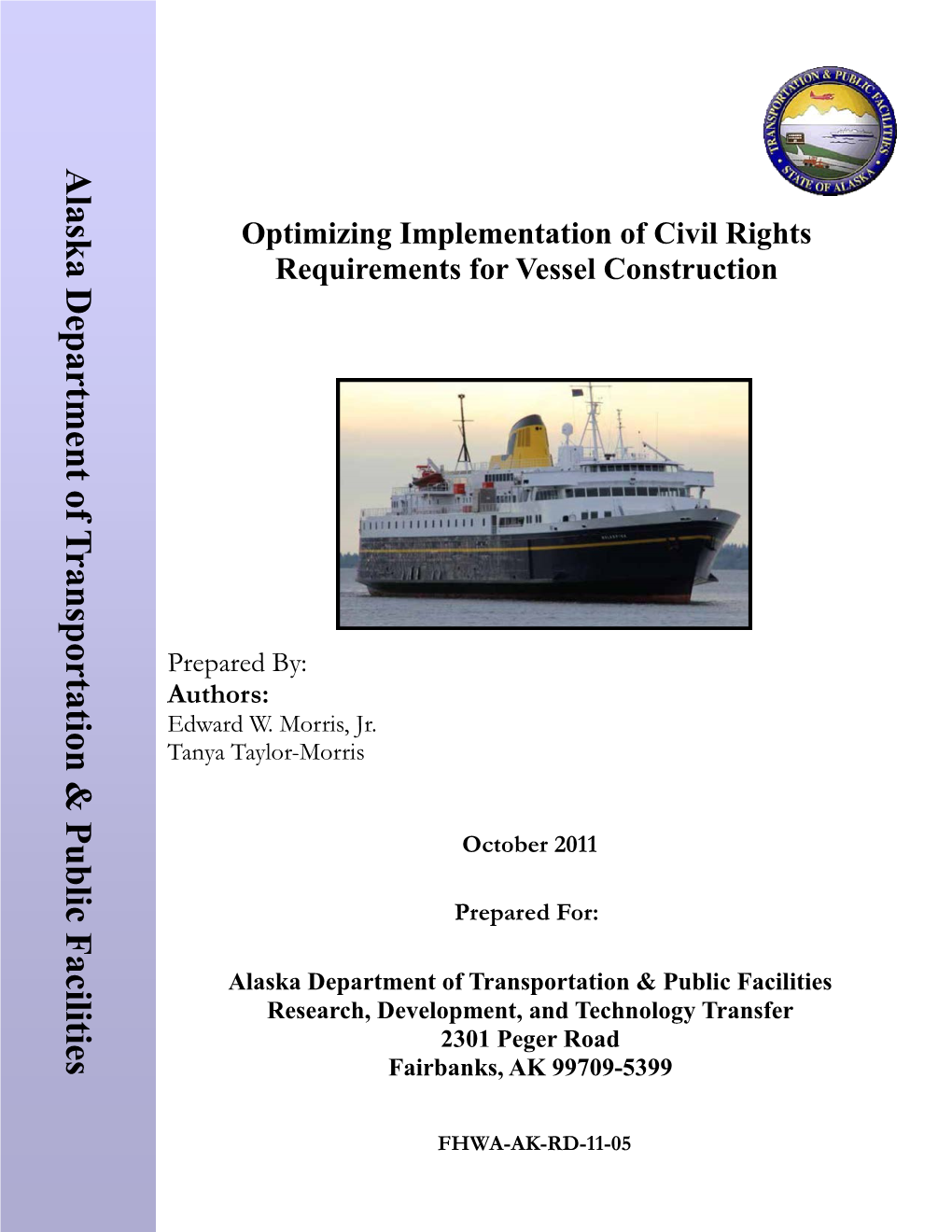 Alaska Department of T Ransportation & Public Facilities