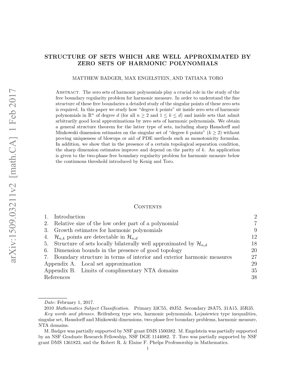 Structure of Sets Which Are Well Approximated by Zero Sets Of