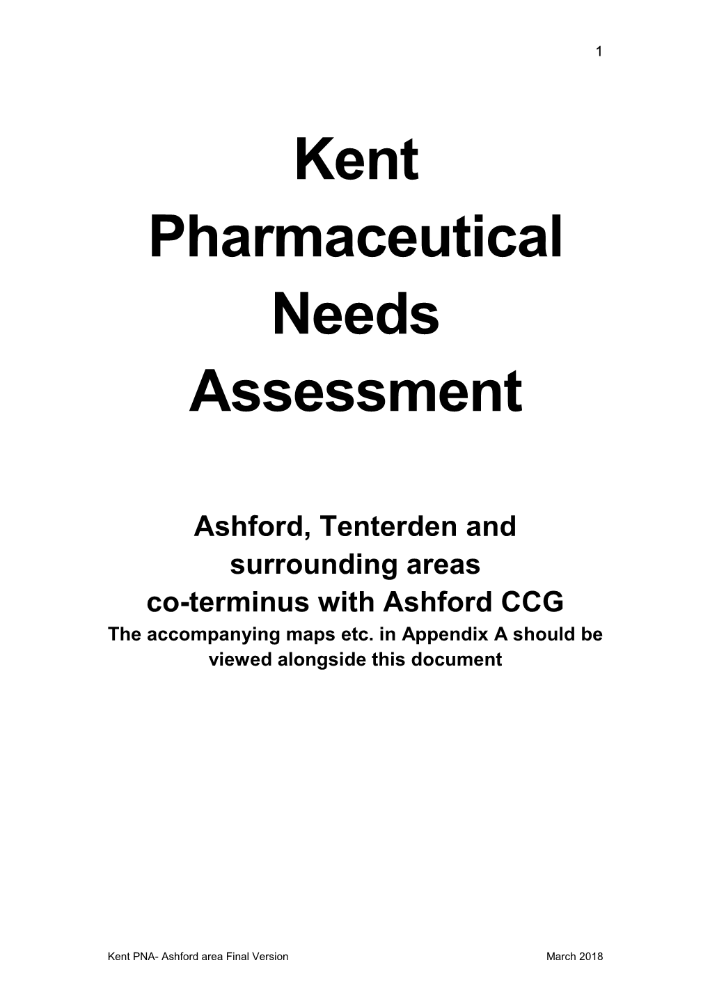 Pharmaceutical Needs Assessment