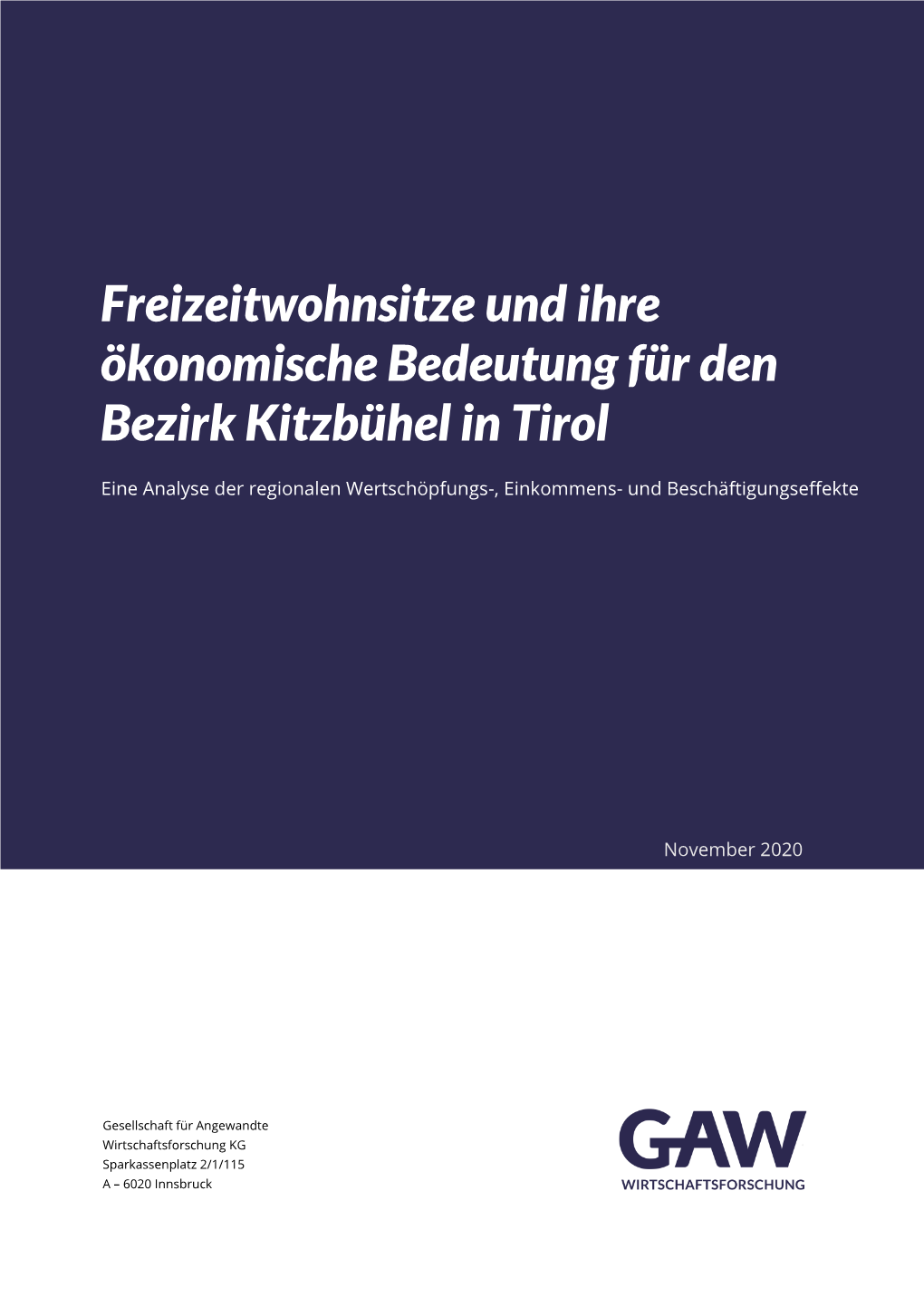 Freizeitwohnsitze Und Ihre Ökonomische Bedeutung Für Den