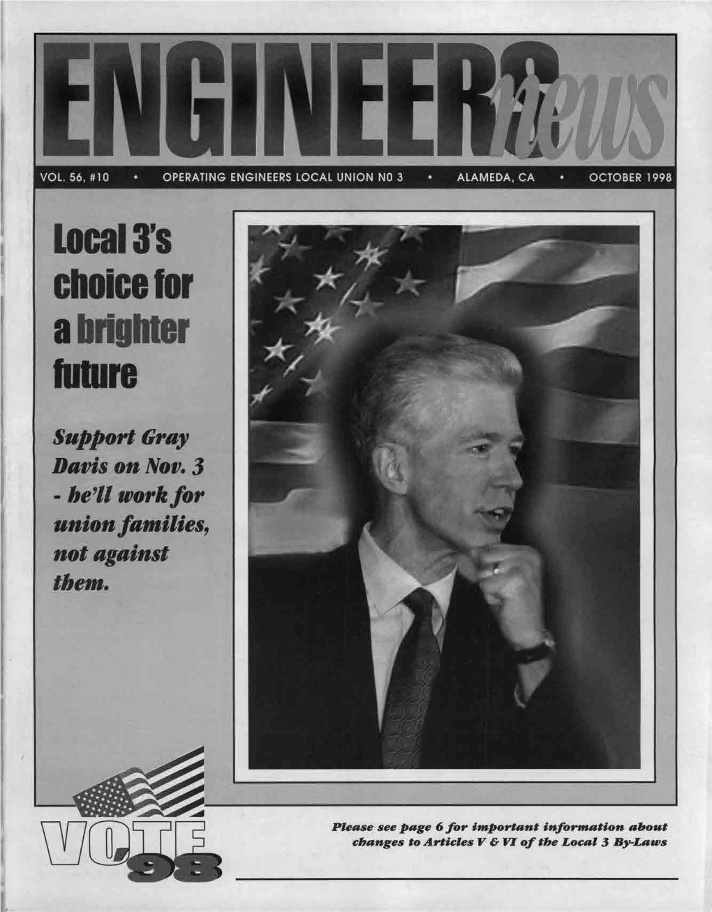 OCTOBER 1998 I Local 3'S Clloicelor I a Brigmer Future