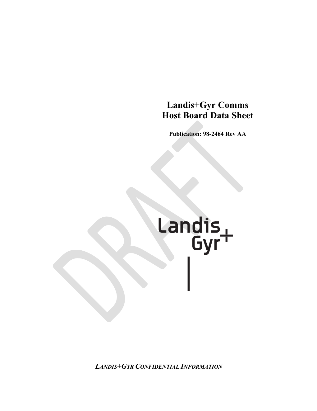 Landis+Gyr Comms Host Board Data Sheet