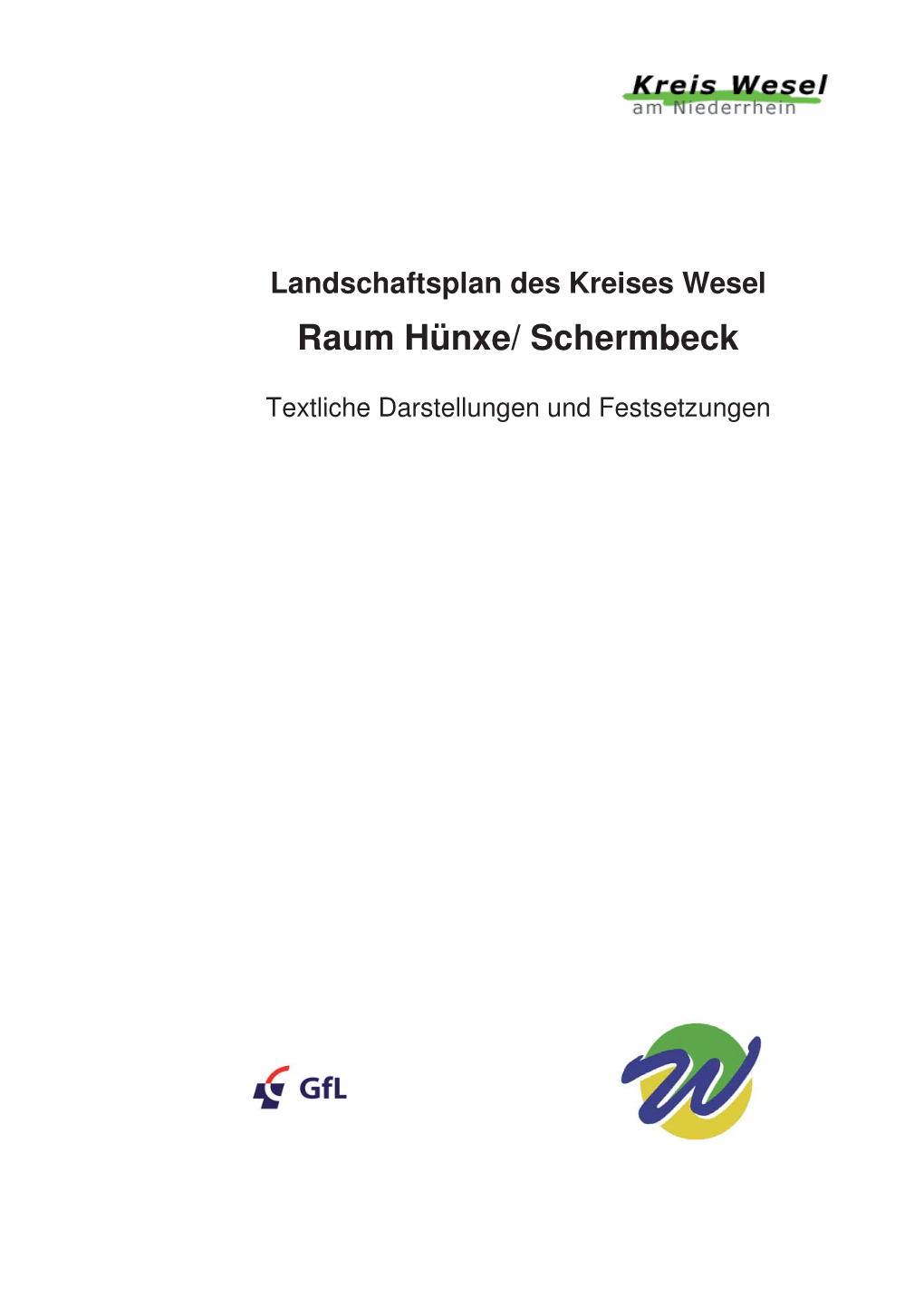 Landschaftsplan Des Kreises Wesel Raum Hünxe/ Schermbeck