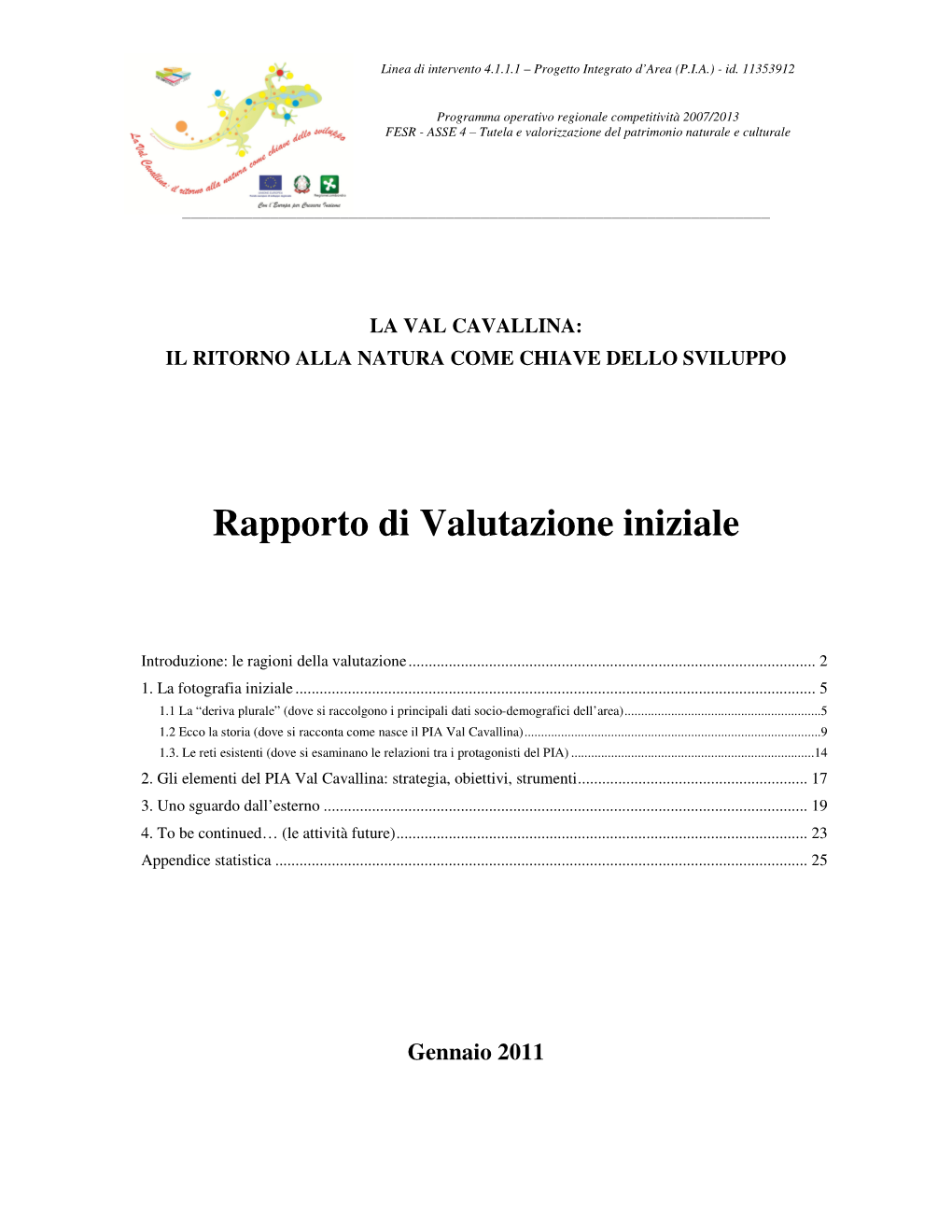 Rapporto Di Valutazione Iniziale