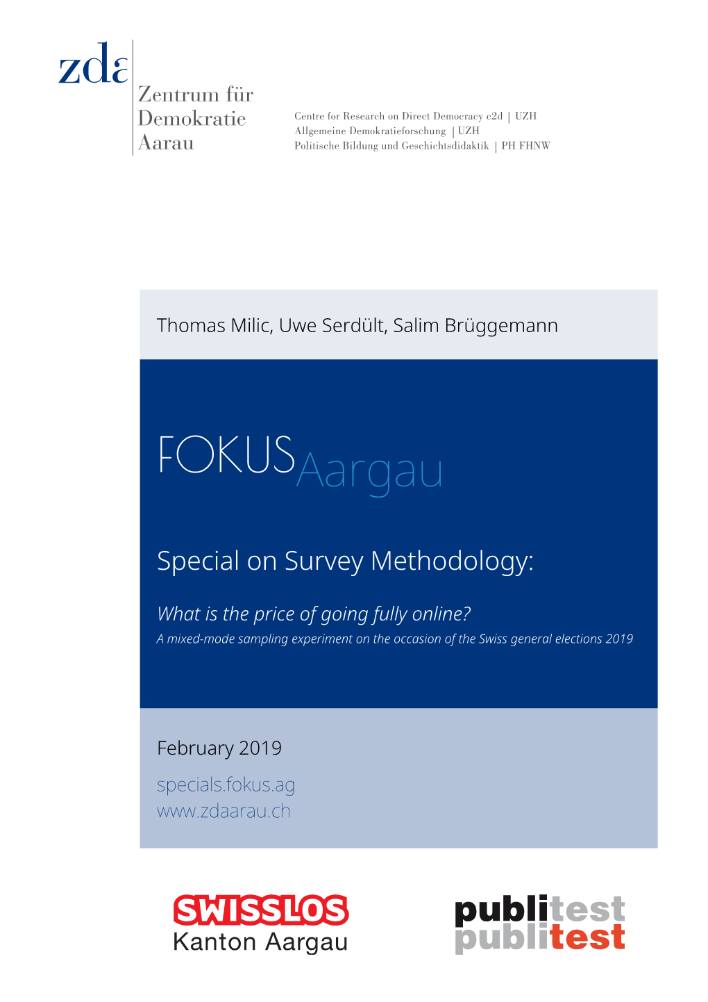 FOKUS Aargau: Special on Survey Methodology