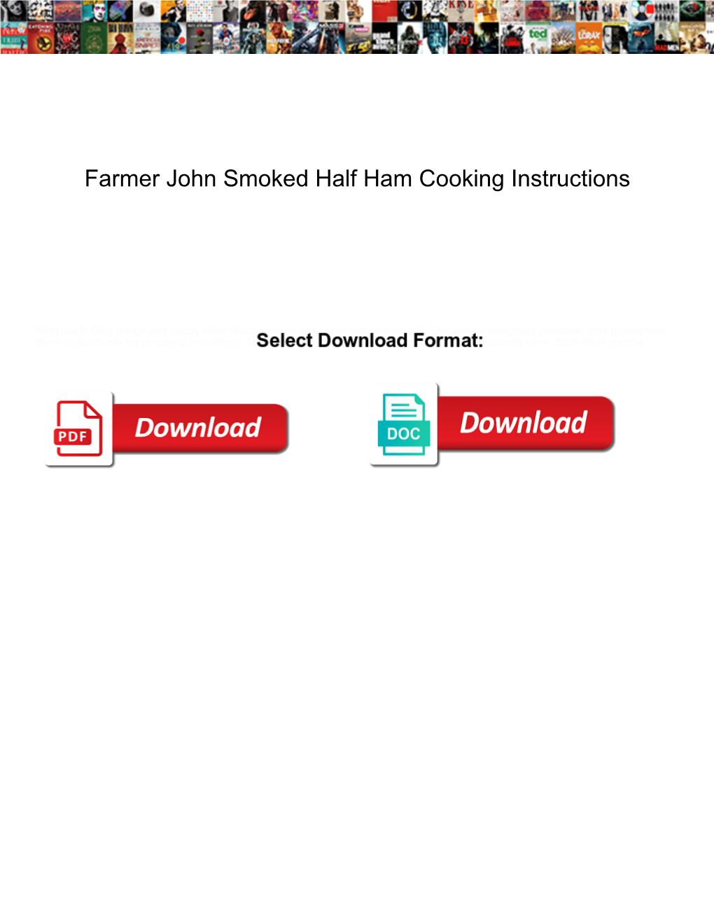 Farmer John Smoked Half Ham Cooking Instructions