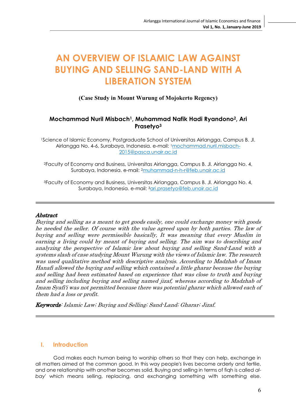 An Overview of Islamic Law Against Buying and Selling Sand-Land with a Liberation System