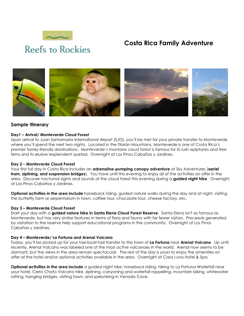 Costa Rica Family Adventure