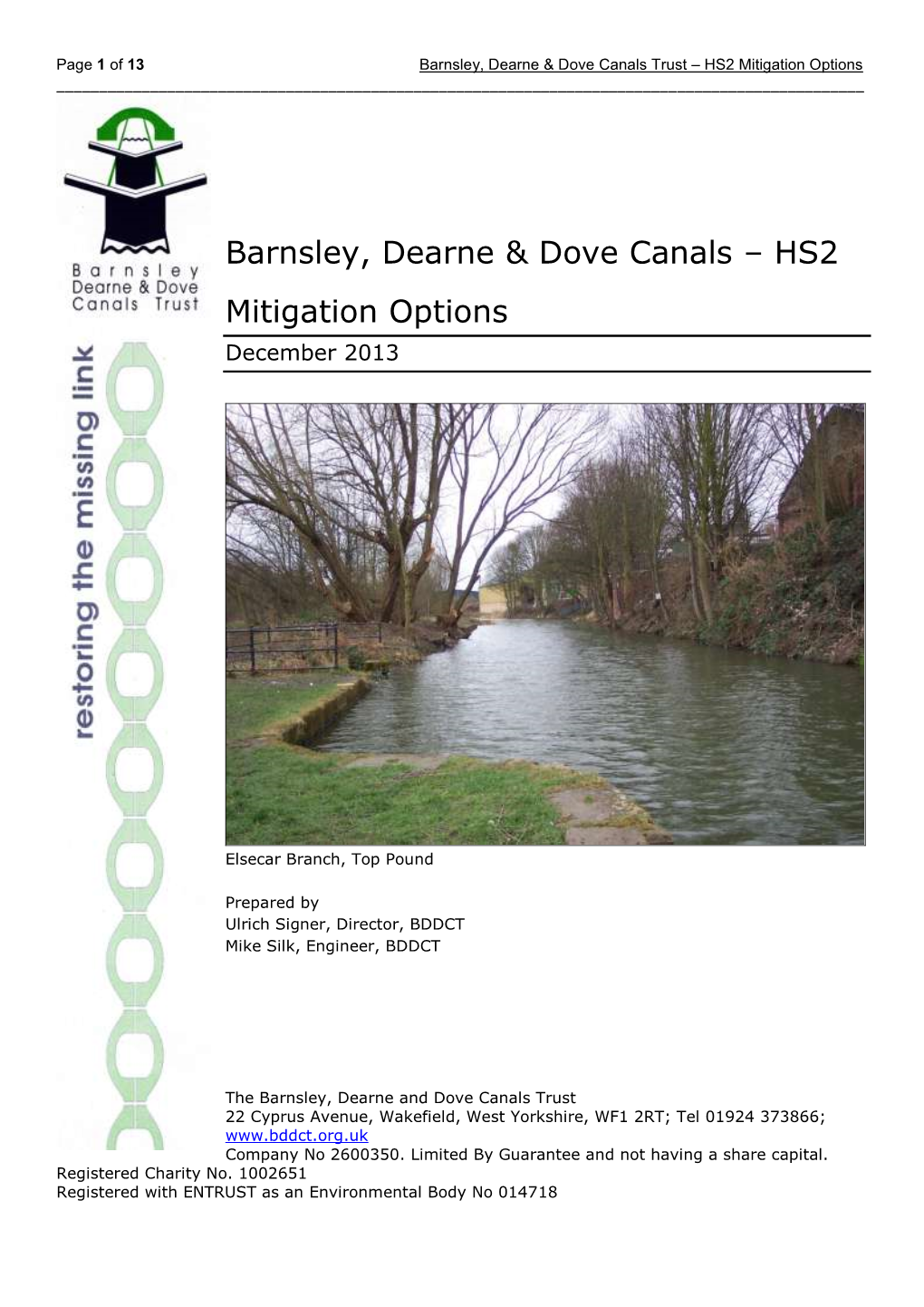 Barnsley, Dearne & Dove Canals