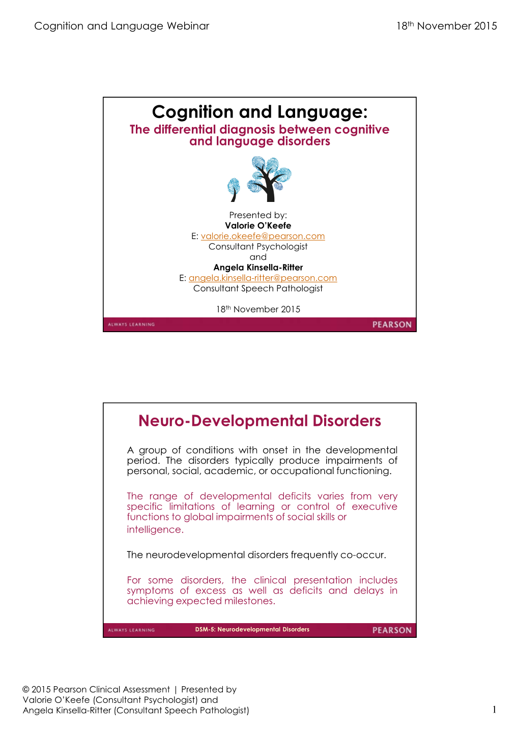 Cognition and Language: the Differential Diagnosis Between Cognitive and Language Disorders