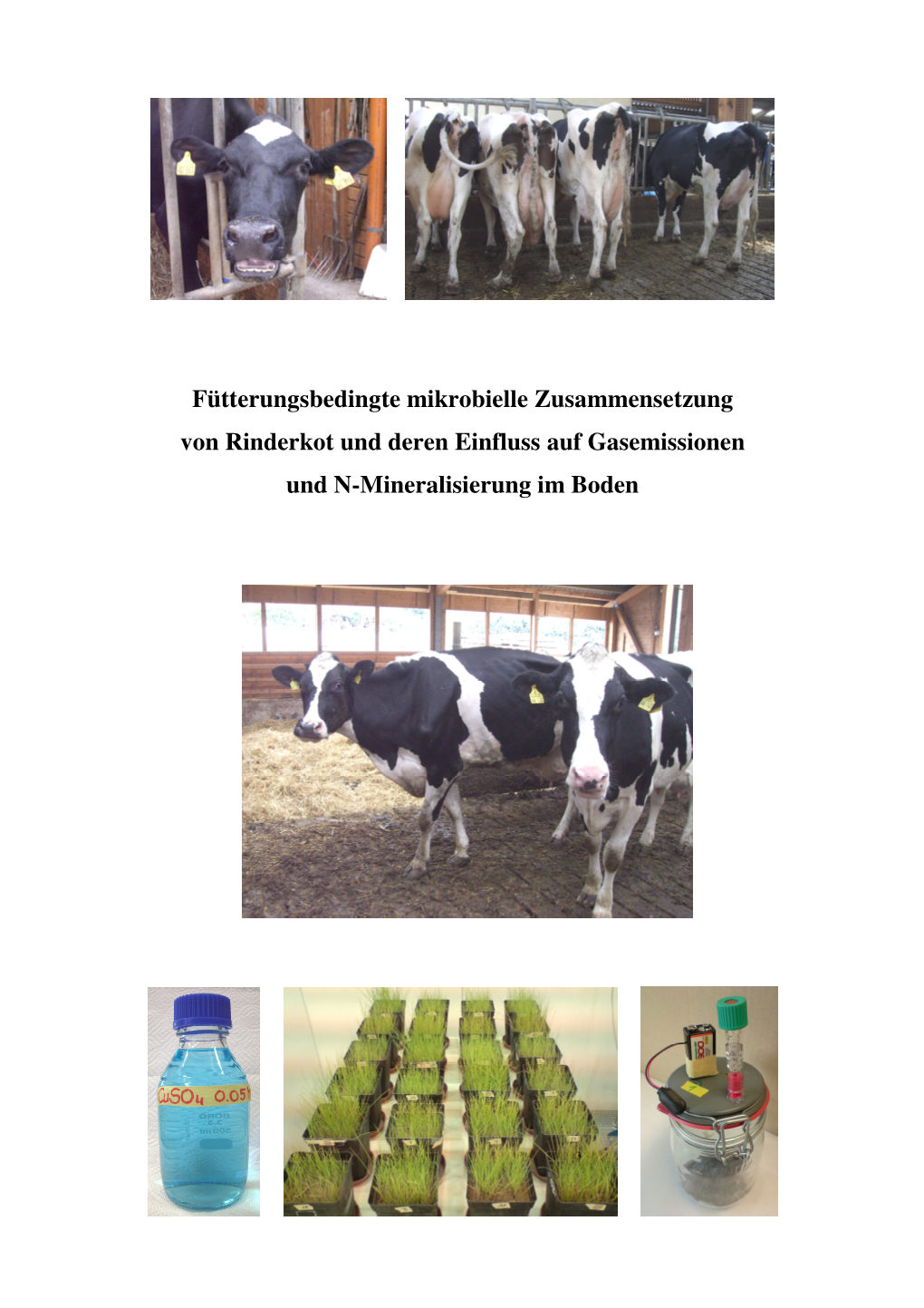 Fütterungsbedingte Mikrobielle Zusammensetzung Von Rinderkot Und Deren Einfluss Auf Gasemissionen Und N-Mineralisierung Im Boden