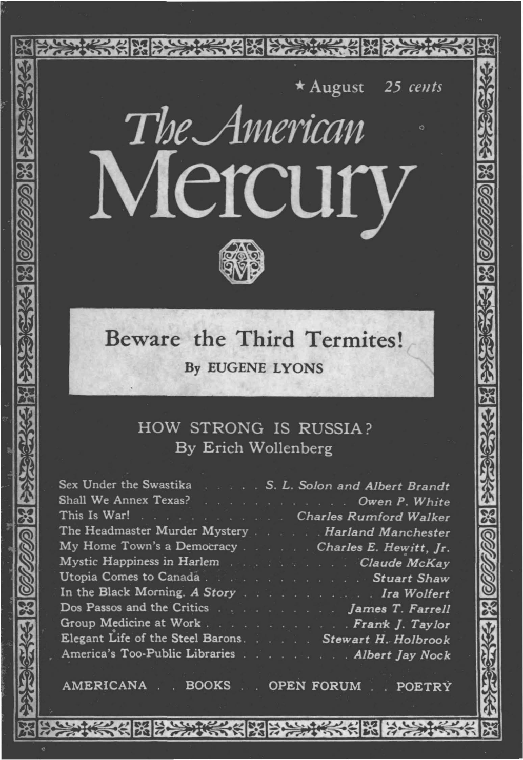 The American Mercury August 1939