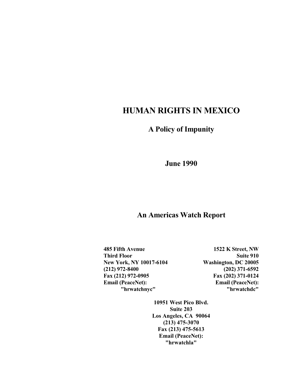 Human Rights in Mexico