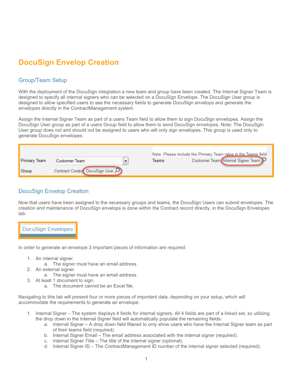 Docusign Envelop Creation