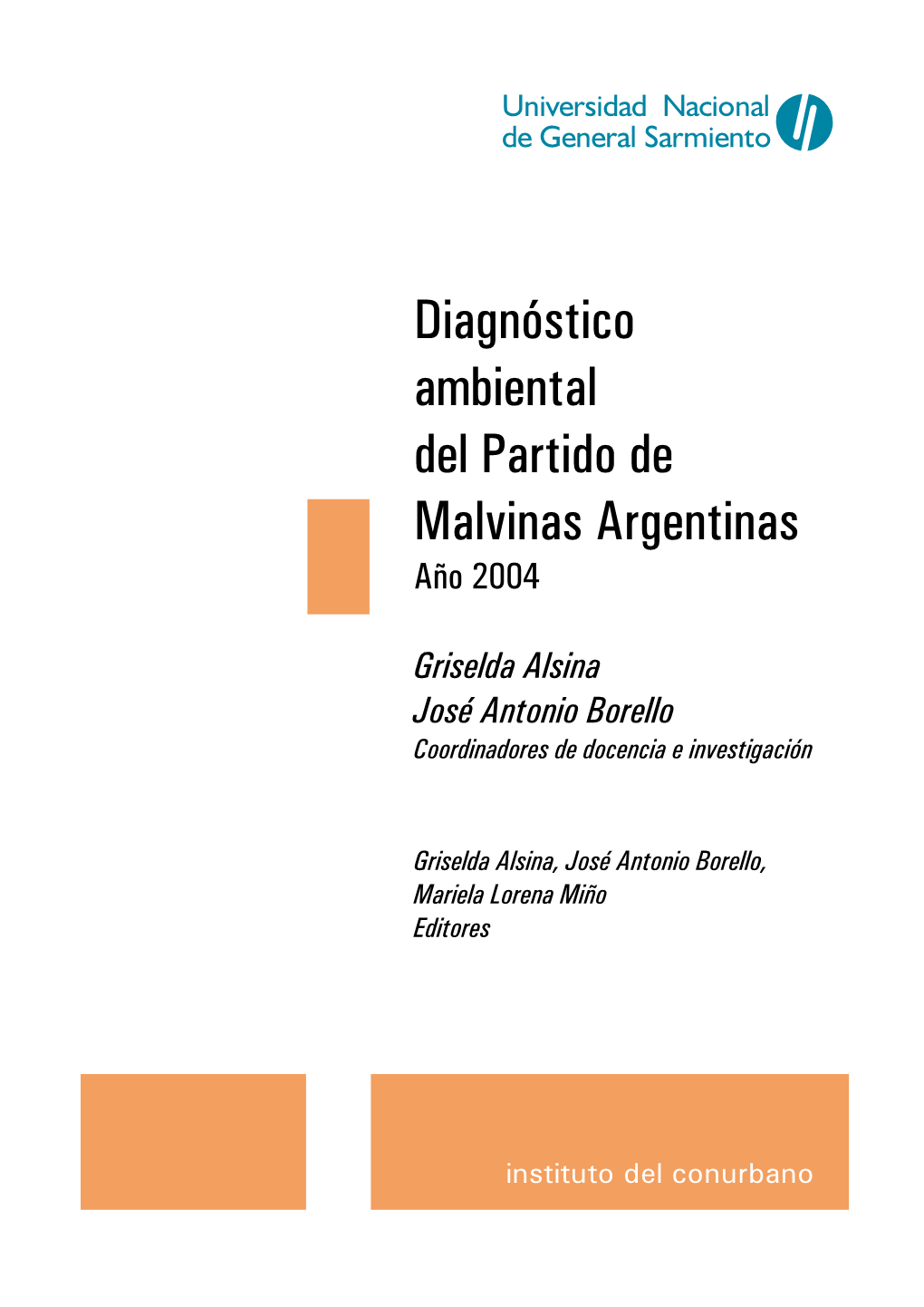 Diagnóstico Ambiental Del Partido De Malvinas Argentinas – Año 2004