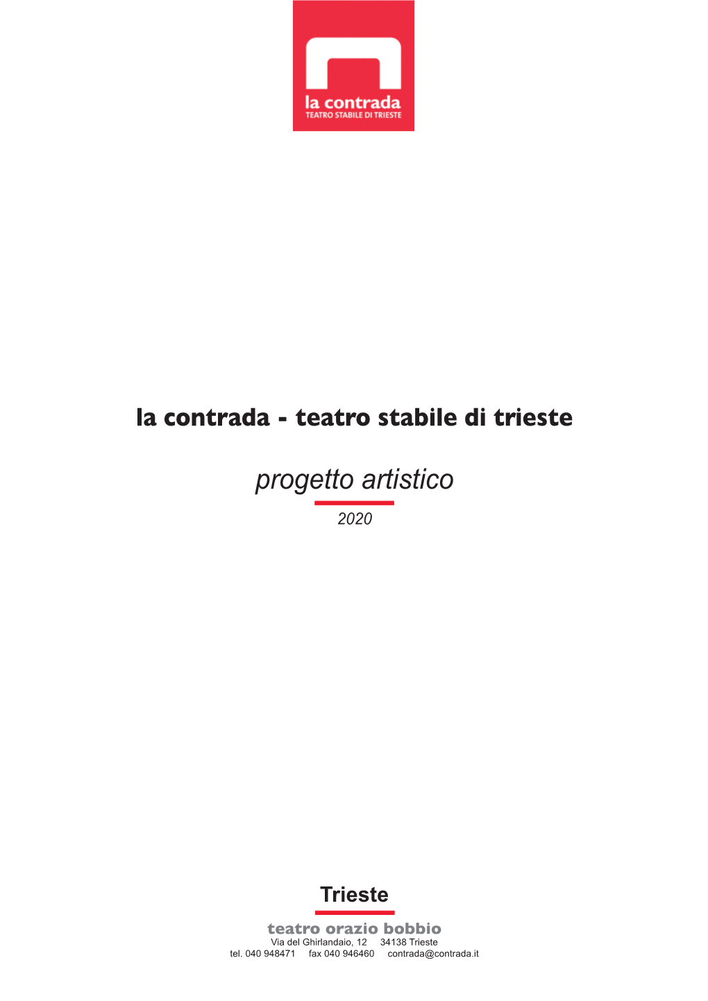 Progetto Artistico 2020