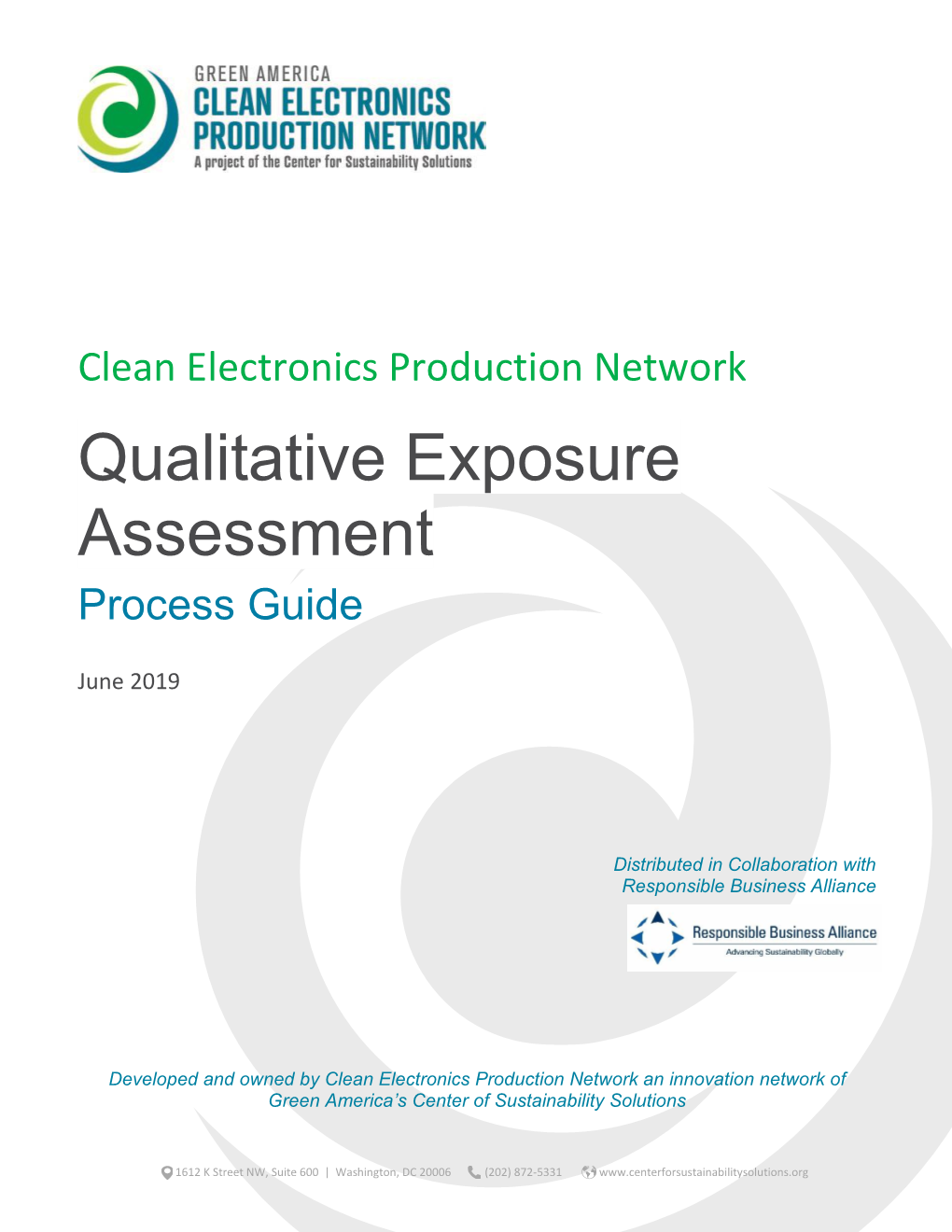 Qualitative Exposure Assessment Process Guide