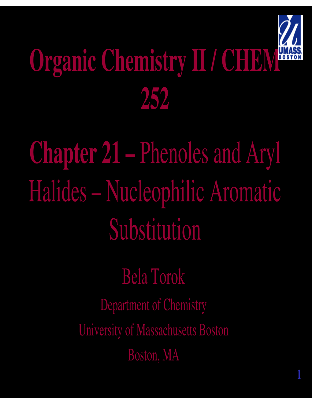 Nucleophilic Aromatic Substitution