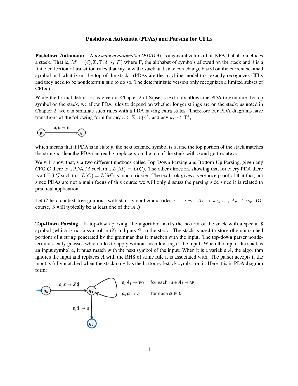 Parsing for Cfls