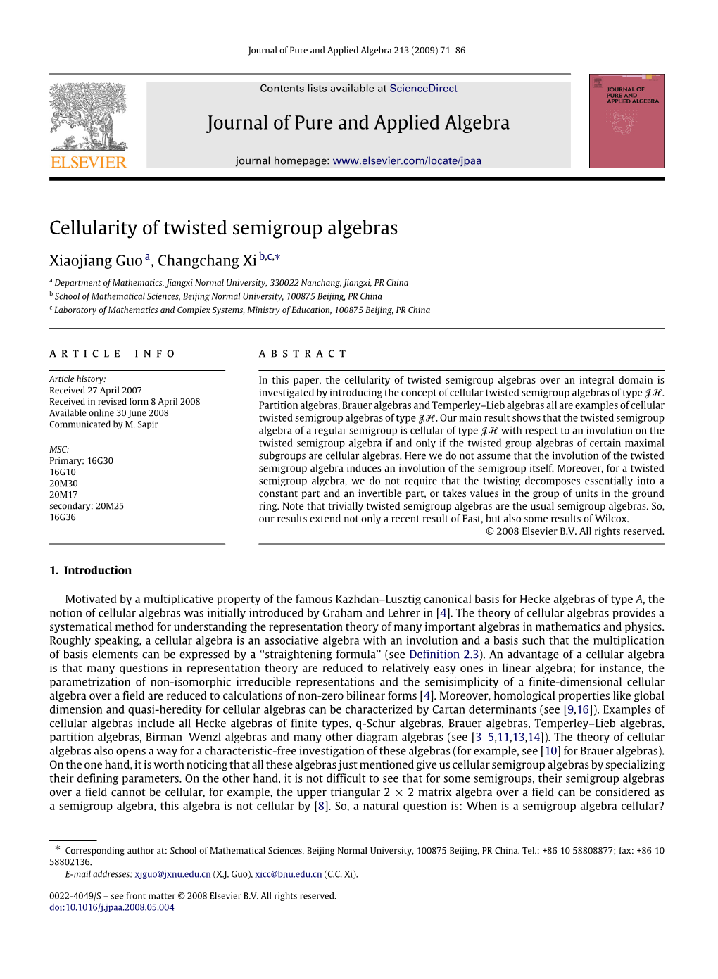 Cellularity of Twisted Semigroup Algebras