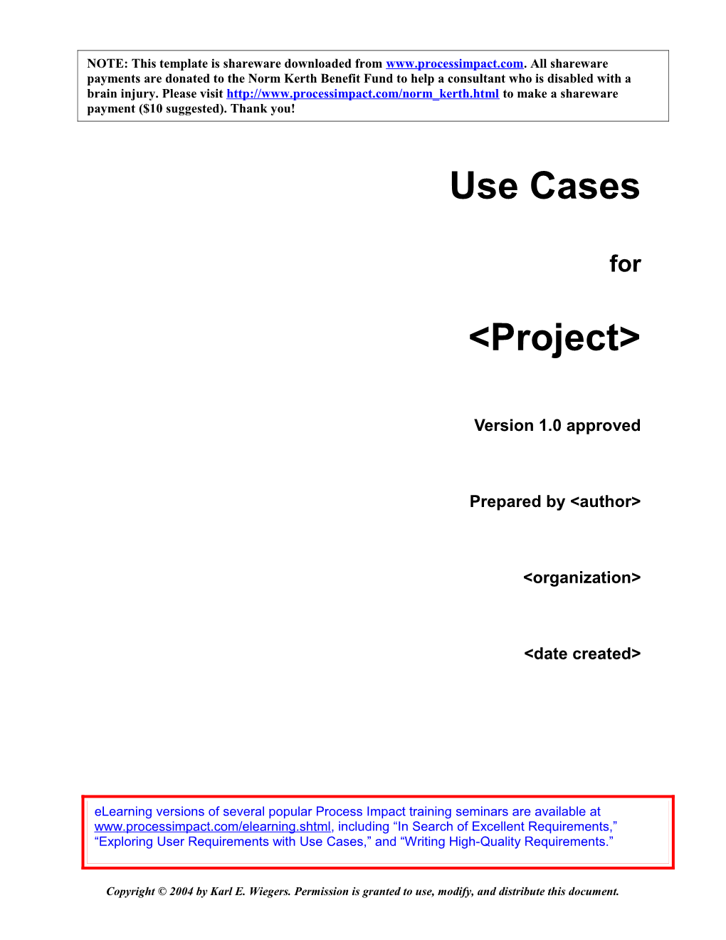 Use Case Template s3