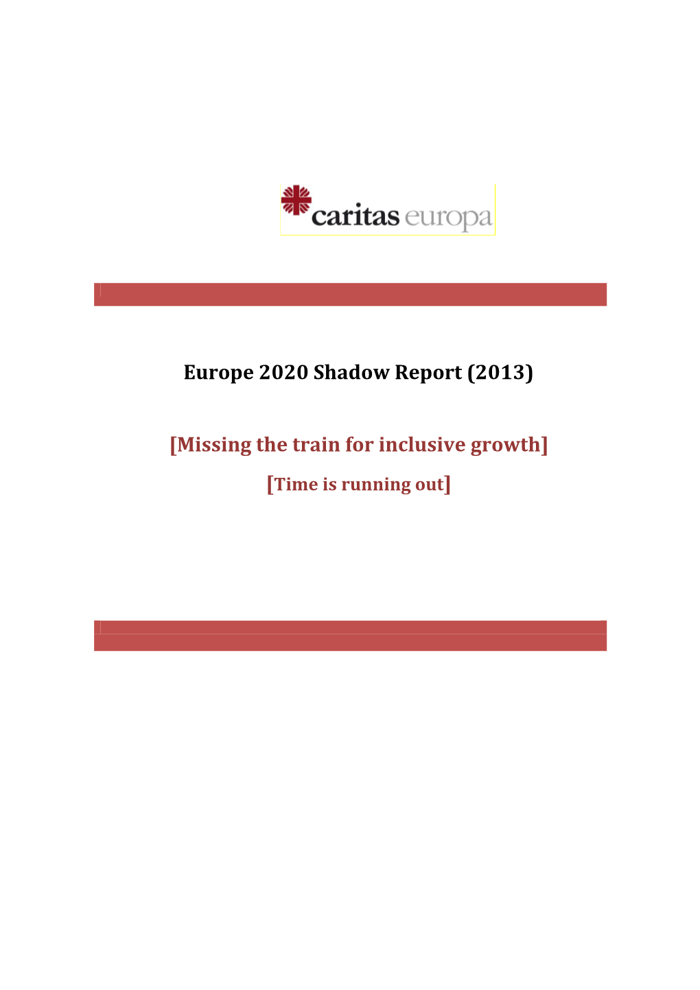 Europe 2020 Shadow Report (2013)