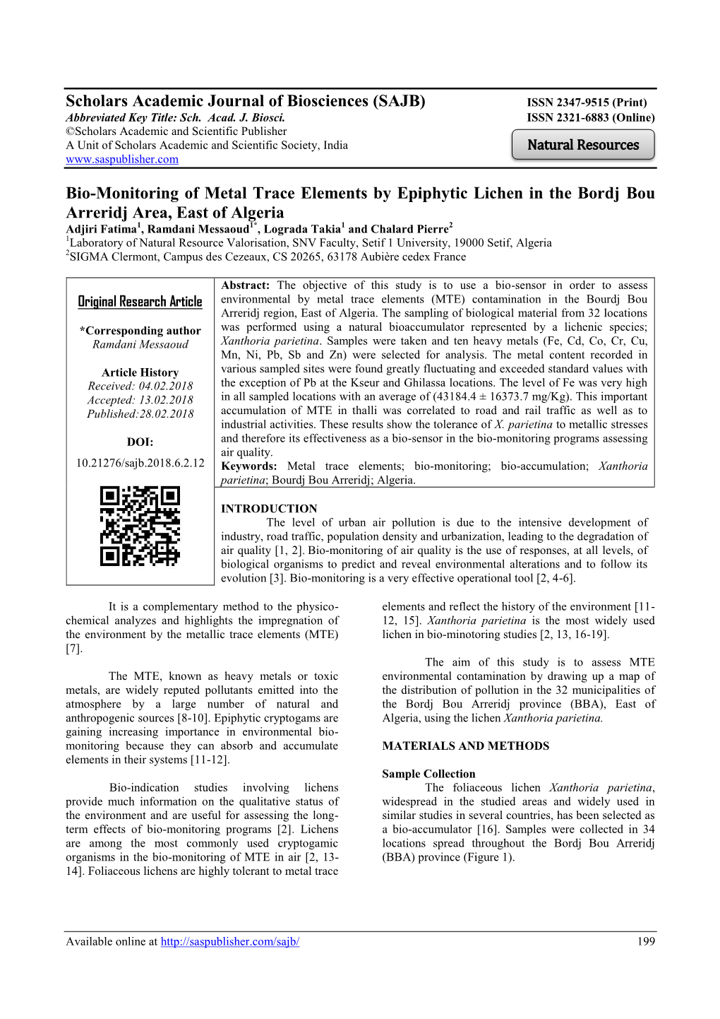 SAJB) ISSN 2347-9515 (Print) Abbreviated Key Title: Sch