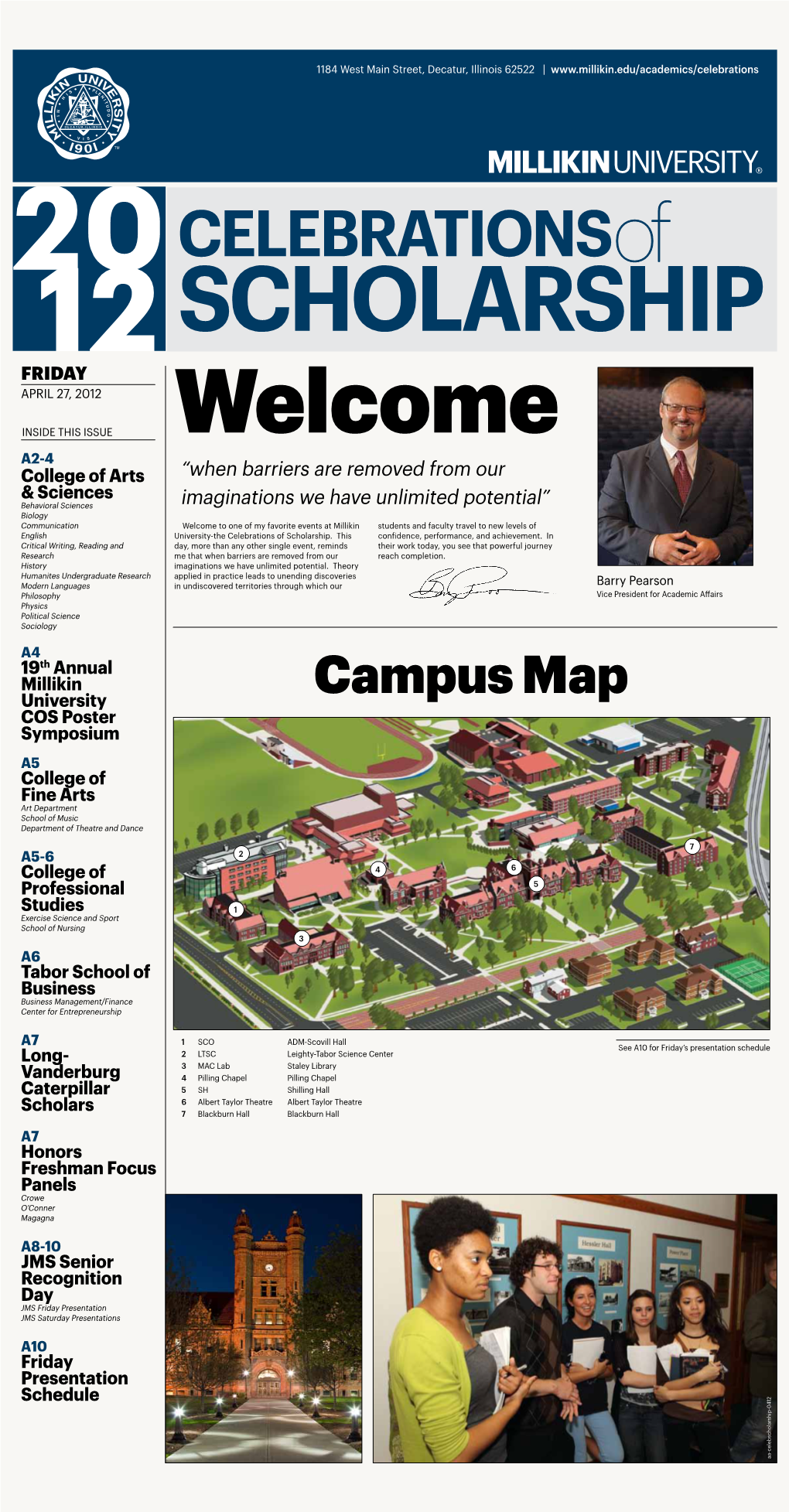 Campus Map COS Poster Symposium A5 College of Fine Arts Art Department School of Music Department of Theatre and Dance