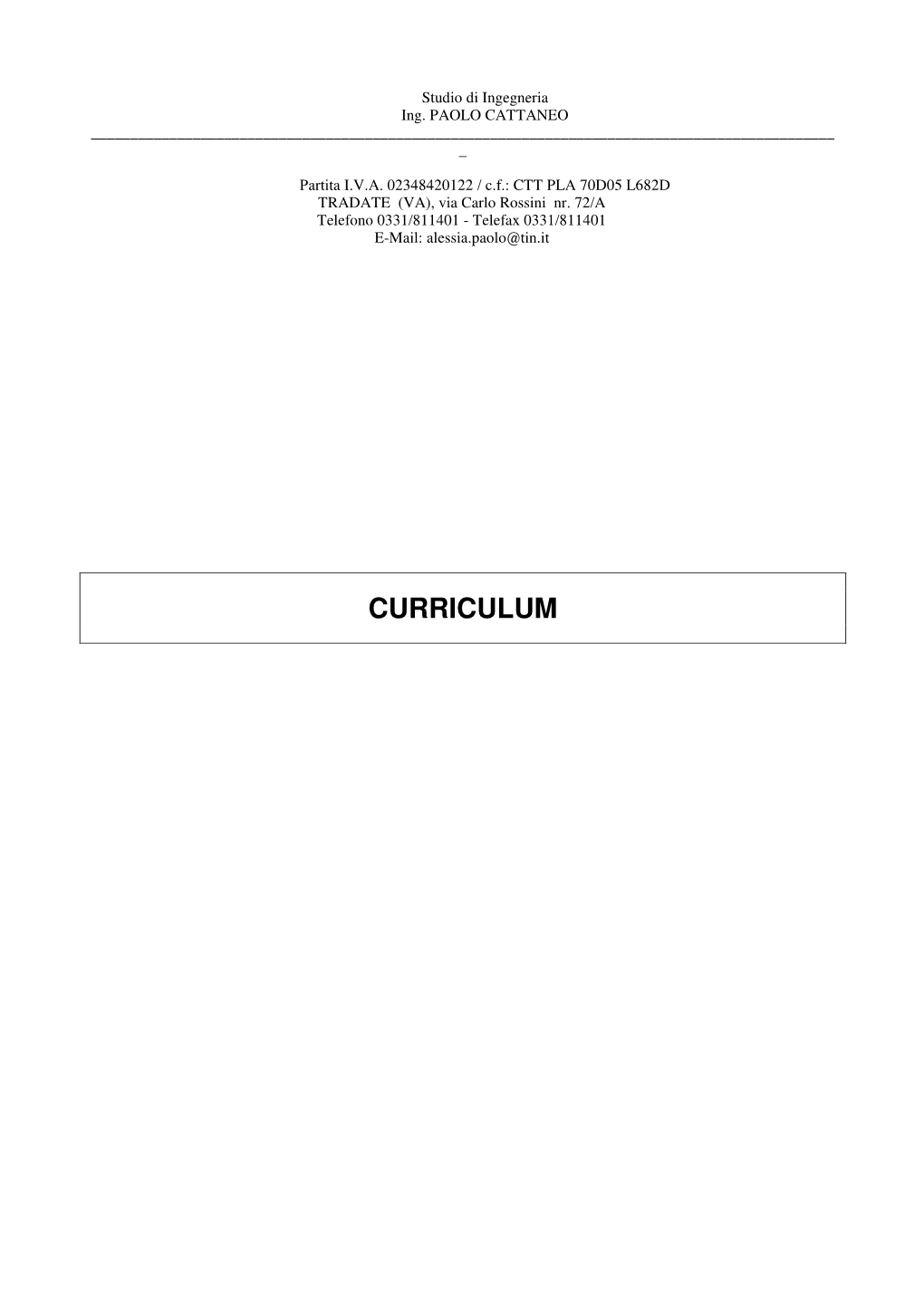 Curriculum Ing Paolo Cattaneo.Pdf
