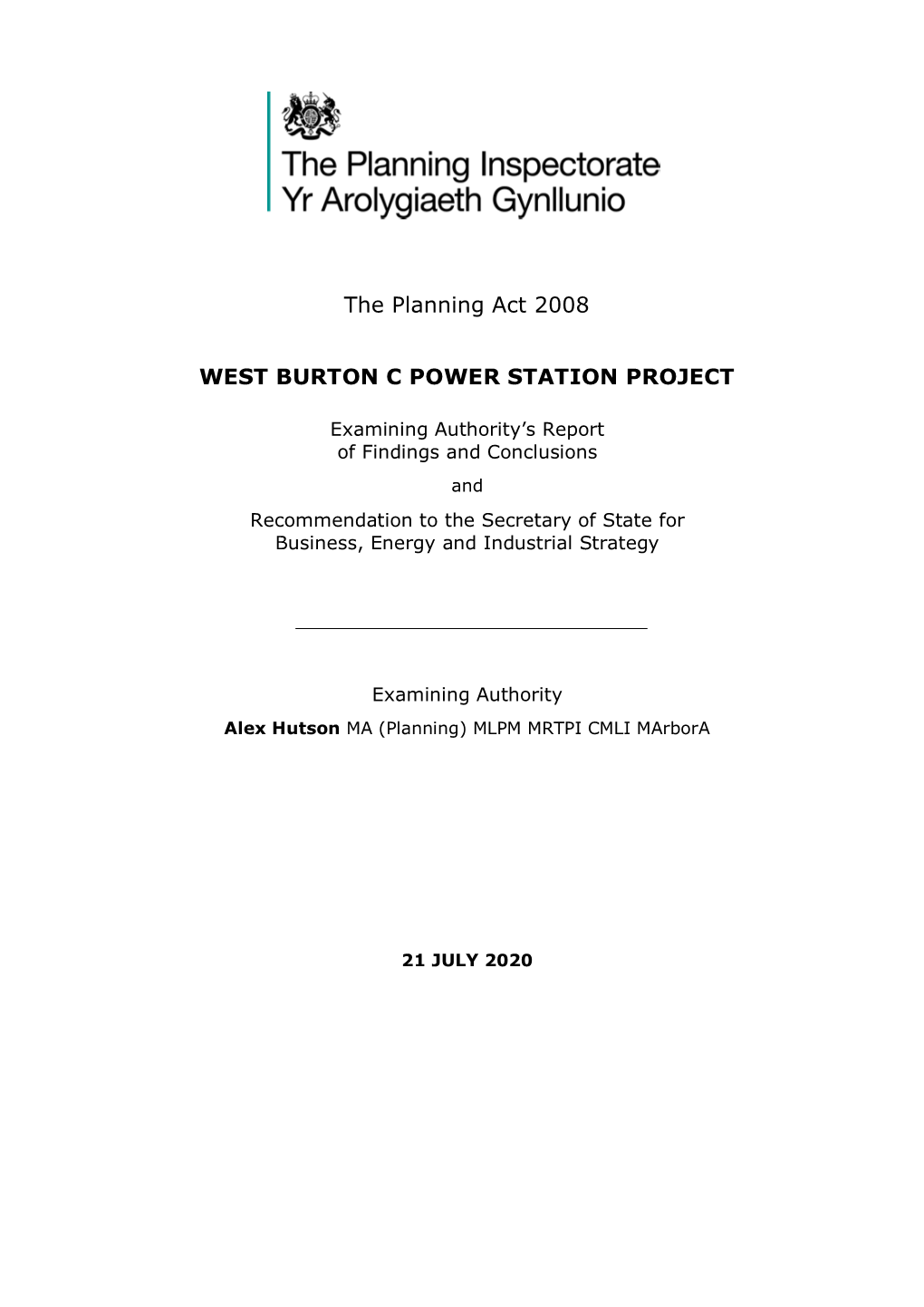 The Planning Act 2008 WEST BURTON C POWER STATION