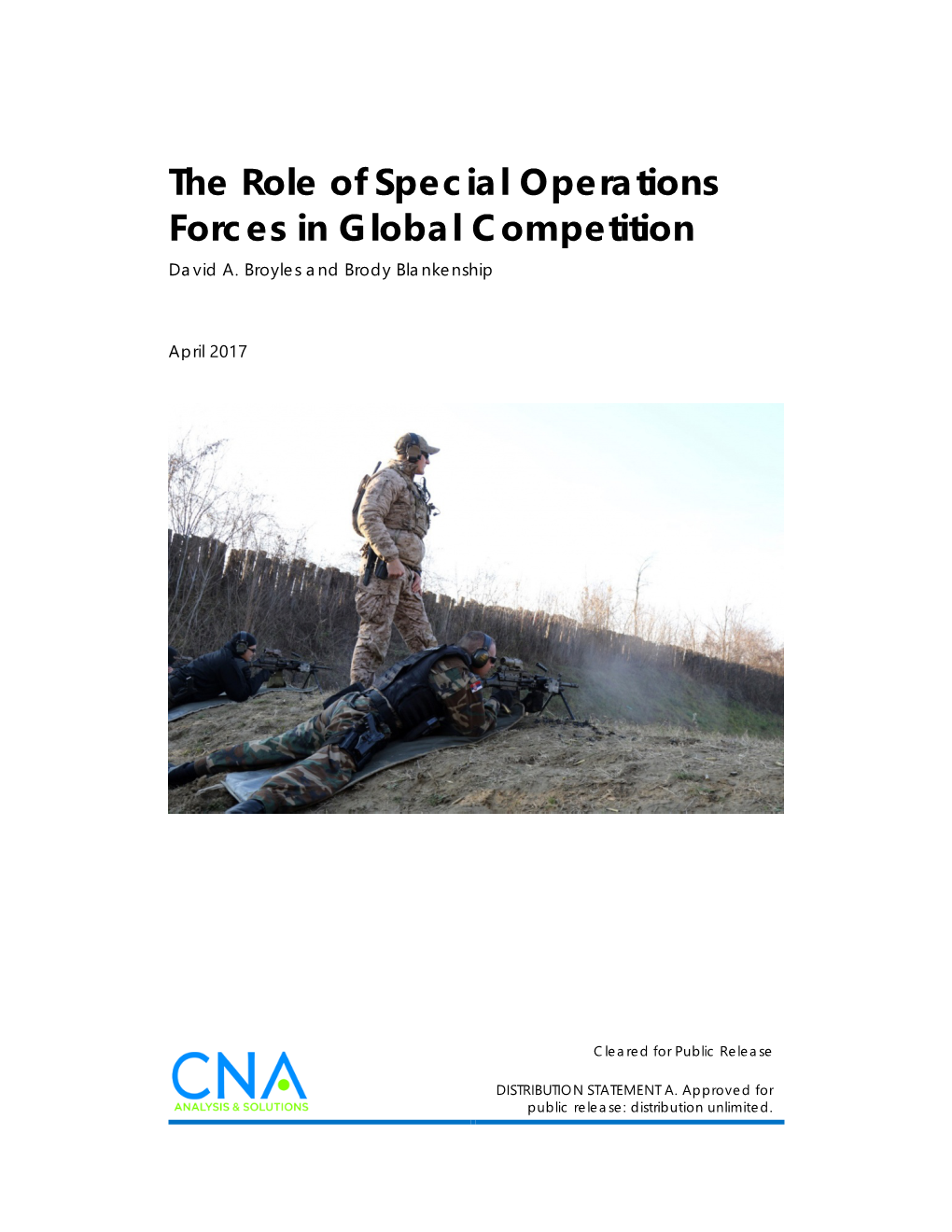 The Role of Special Operations Forces in Global Competition David A