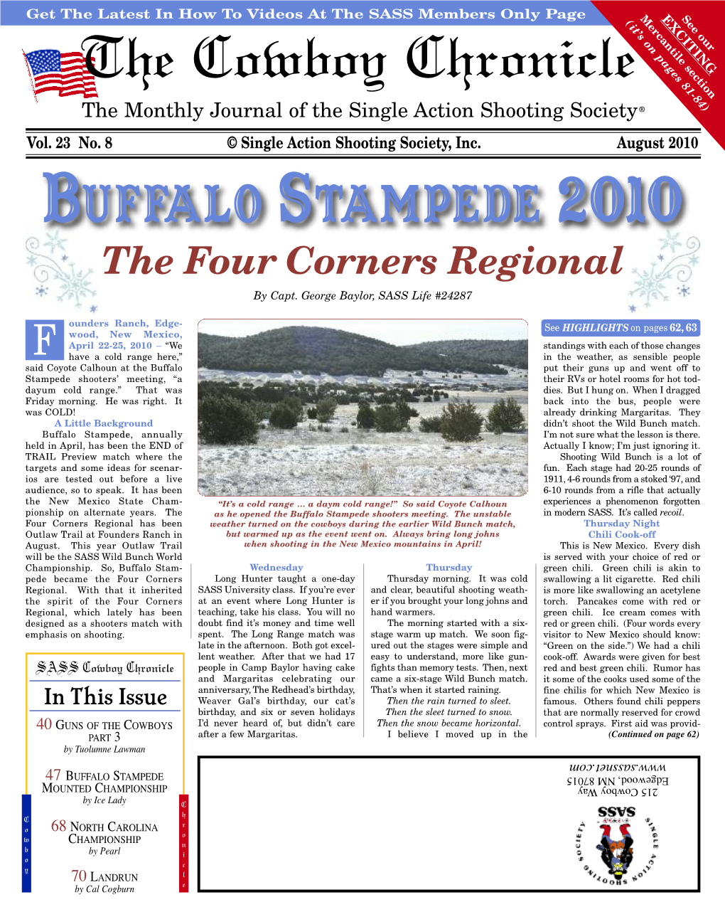 August 2010 Buffalo Stampede 2010 the Four Corners Regional by Capt