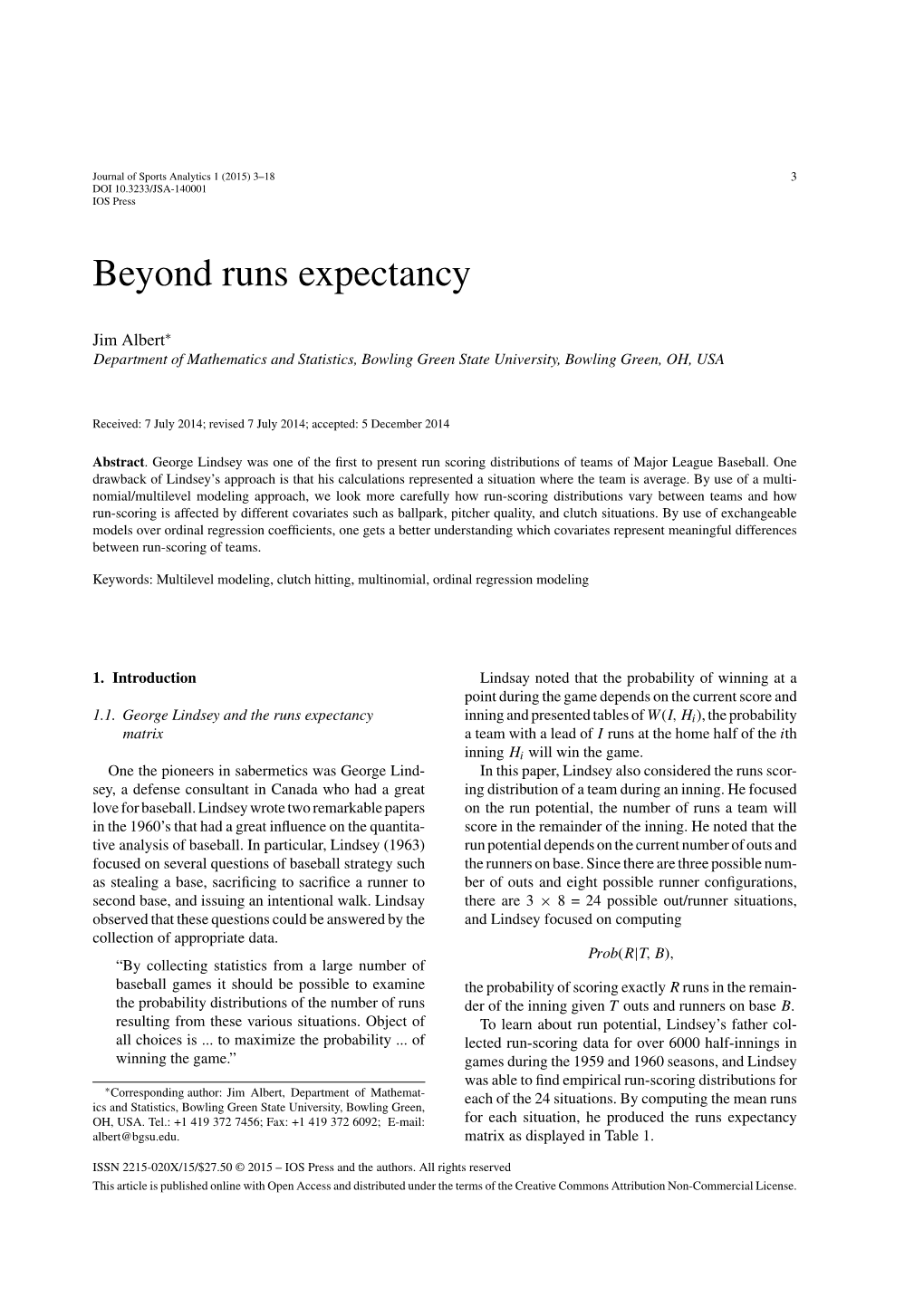 Beyond Runs Expectancy
