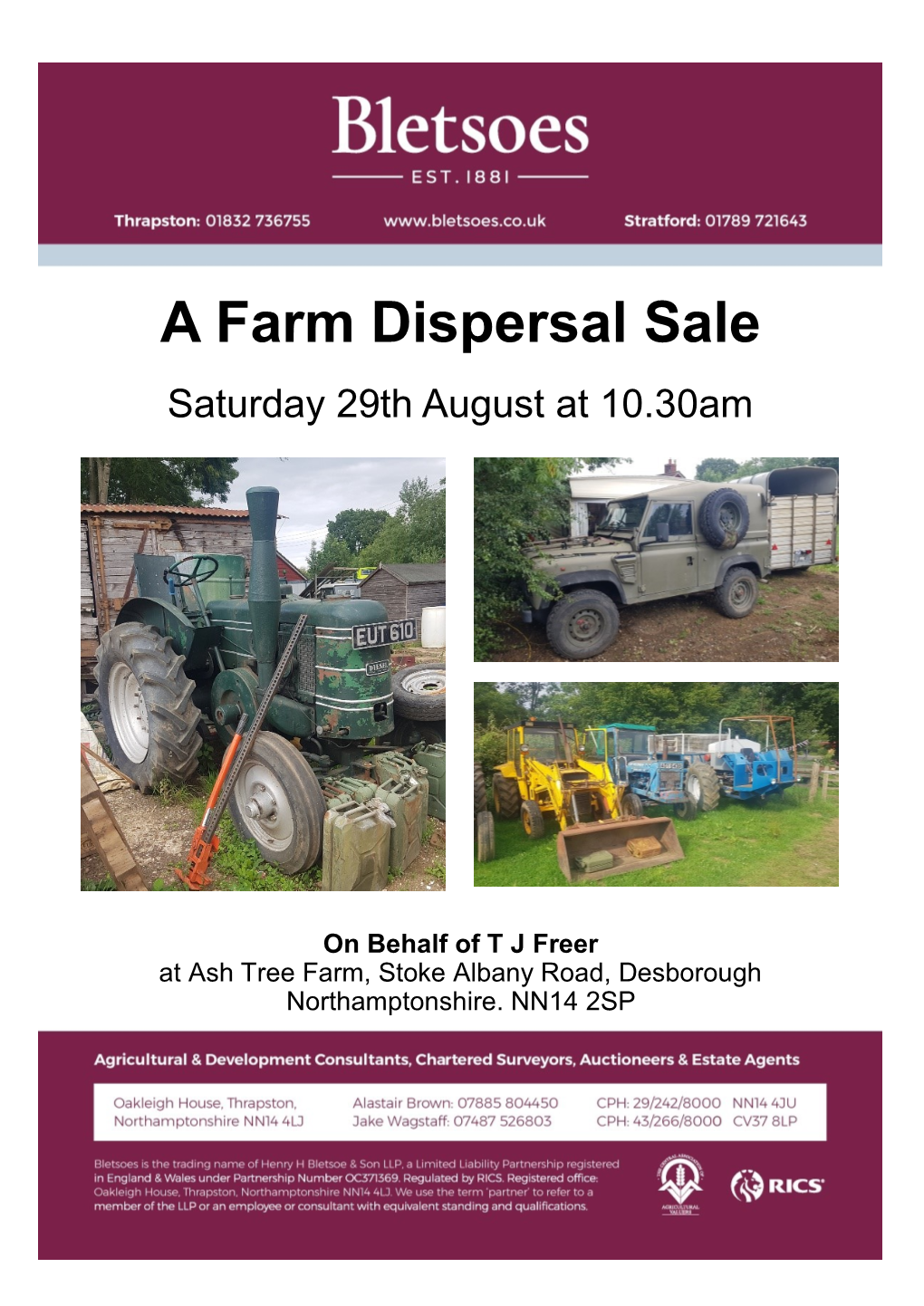 A Farm Dispersal Sale