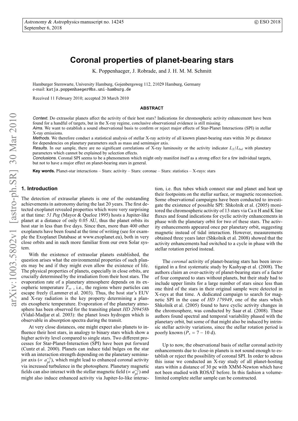 Coronal Properties of Planet-Bearing Stars