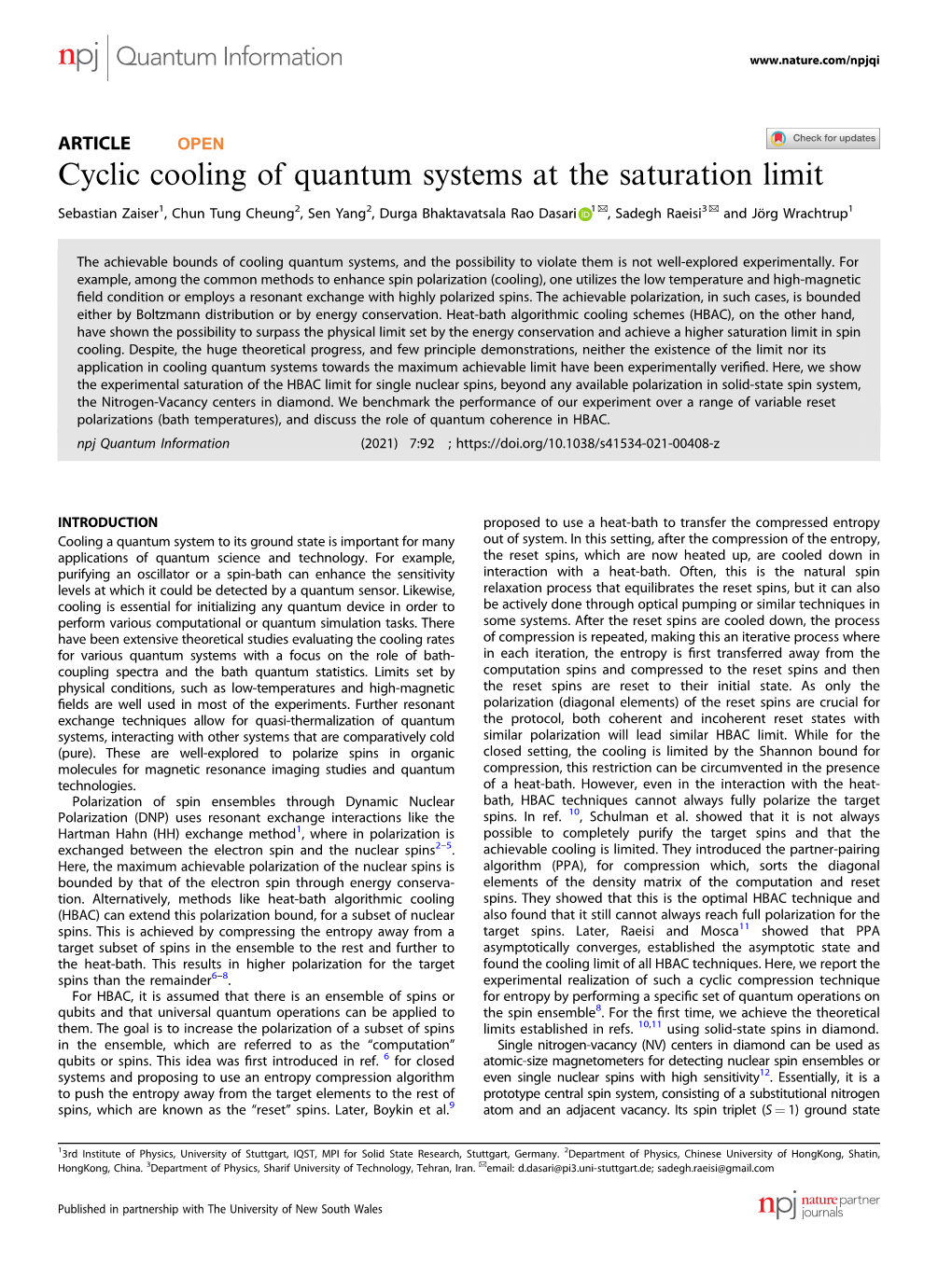 Cyclic Cooling of Quantum Systems at the Saturation Limit