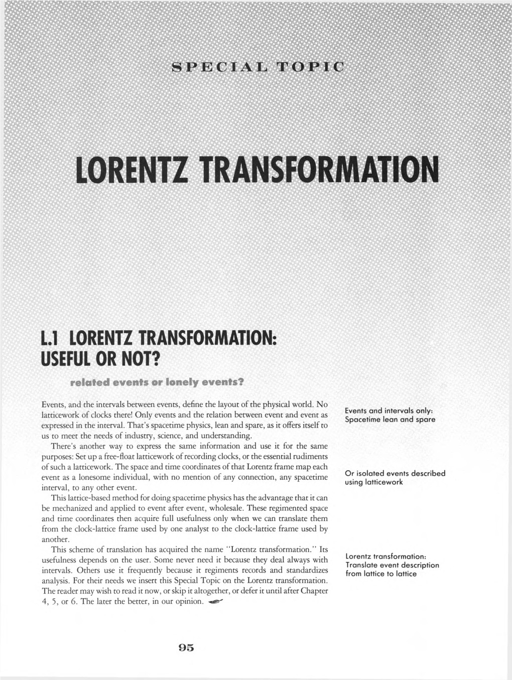 Lorentz Transformation