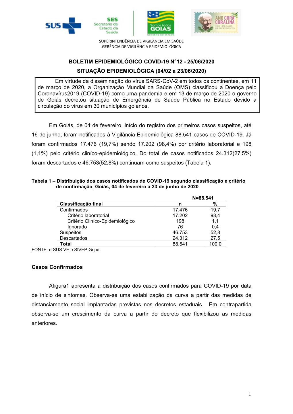 Boletim Epidemiológico Covid-19 N°12