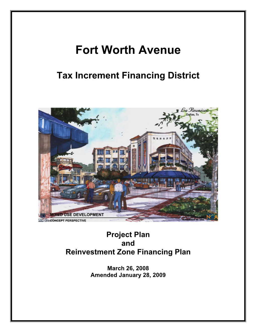 Fort Worth Avenue TIF District Plan