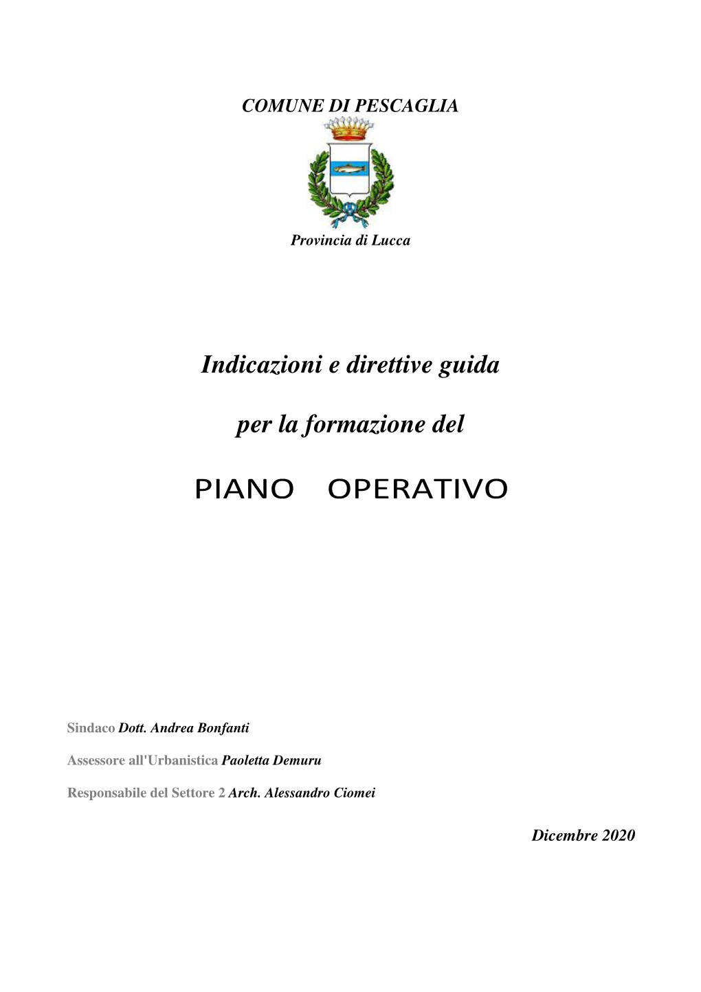 Piano Operativo