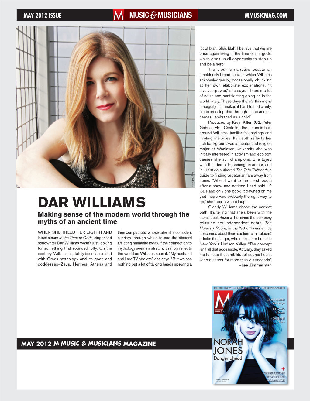 Dar Williams Clearly Williams Chose the Correct Path