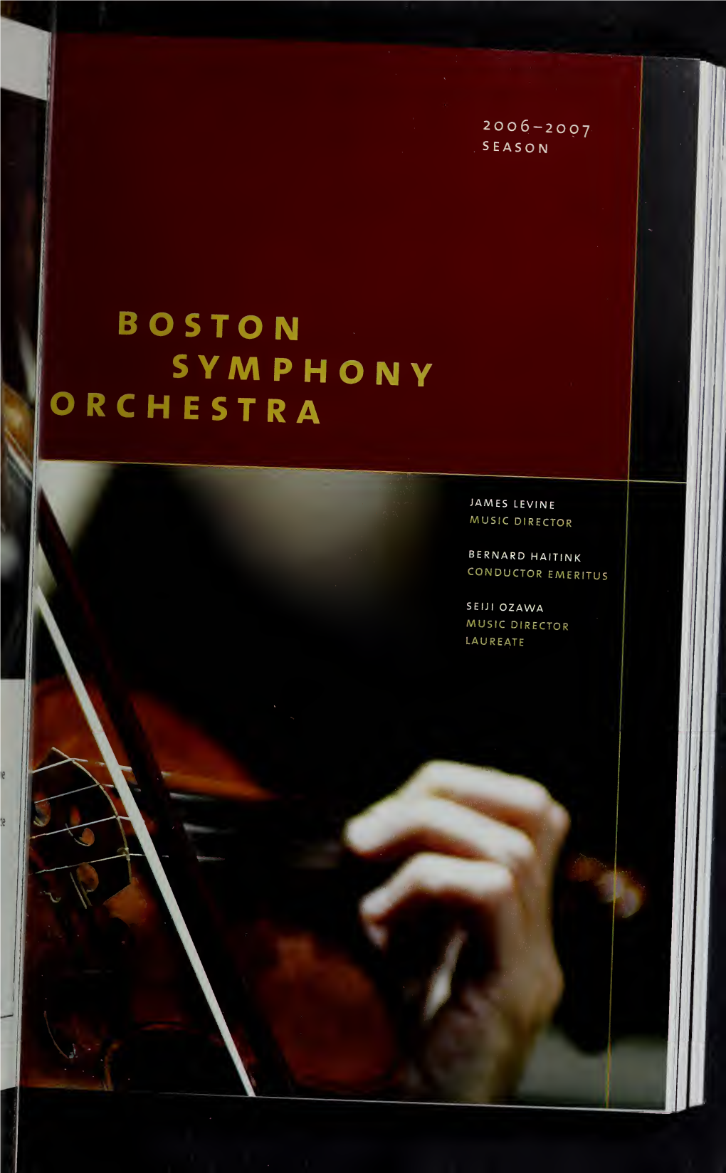 Boston Symphony Orchestra Concert Programs, Season 126, 2006-2007