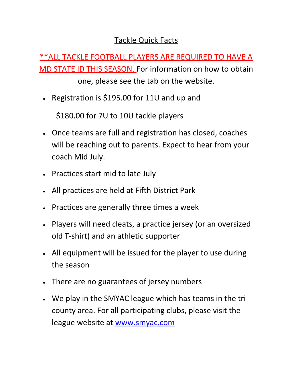 Registration Is $195.00 for 11U and up And