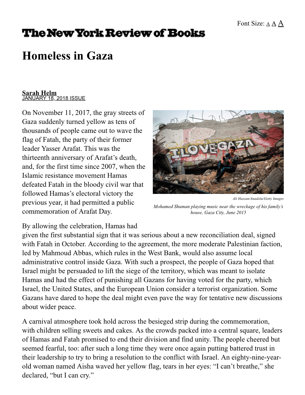 Homeless in Gaza