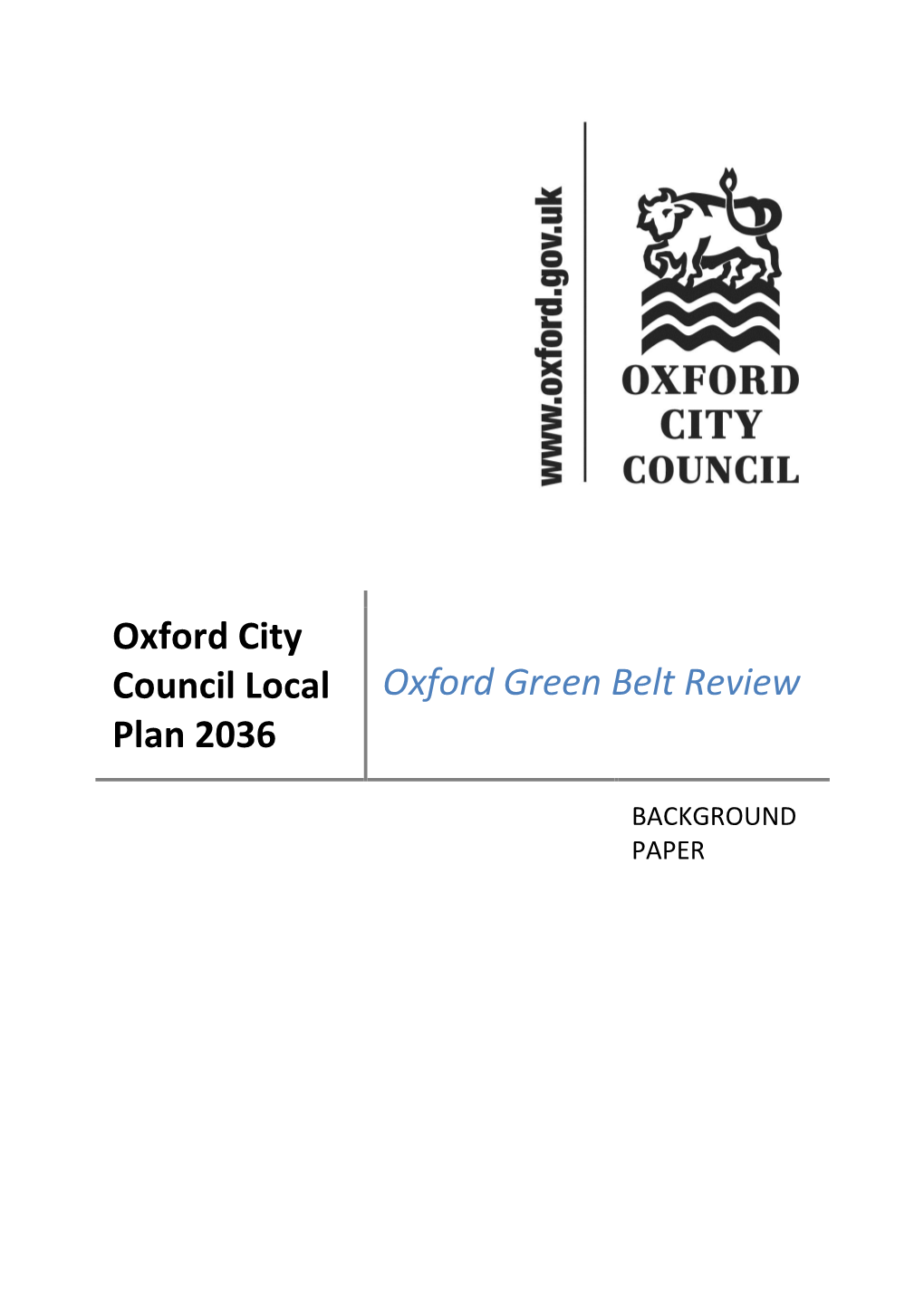 Oxford City Council Local Plan 2036