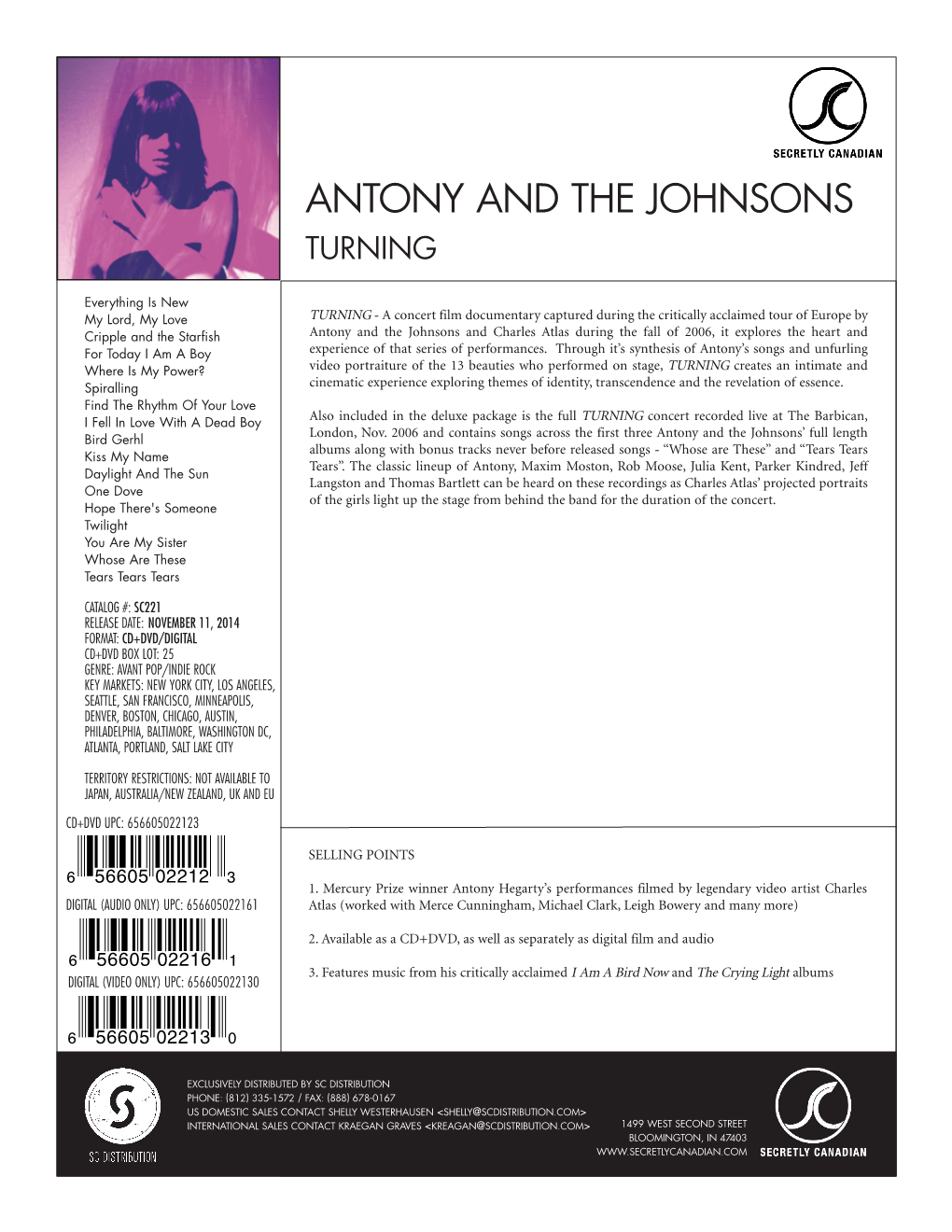 Antony and the Johnsons Turning